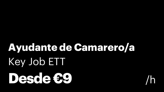 Ayudante de Camarero/a