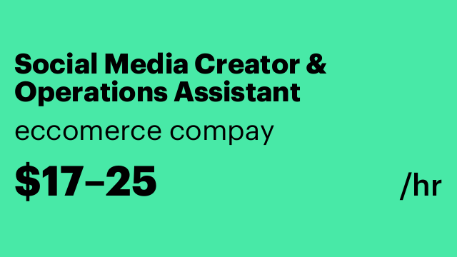 Social Media Creator & Operations Assistant