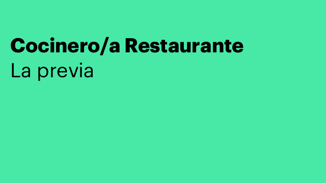 Cocinero/a Restaurante