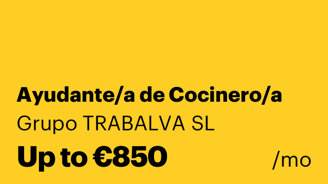 Ayudante/a de Cocinero/a