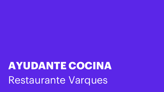 AYUDANTE COCINA
