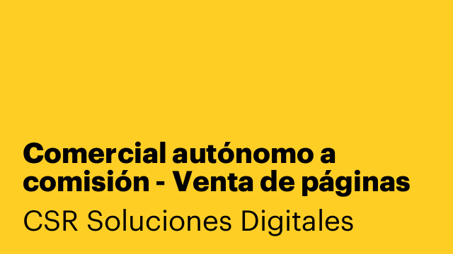 Comercial autónomo a comisión - Venta de páginas web