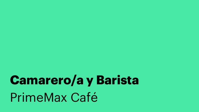 Camarero/a y Barista