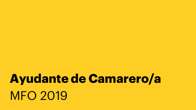 Ayudante de Camarero/a