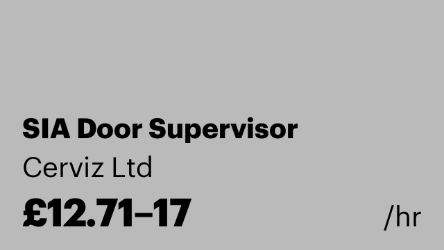SIA Door Supervisor