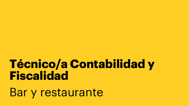 Técnico/a Contabilidad y Fiscalidad