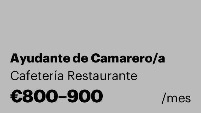 Ayudante de Camarero/a