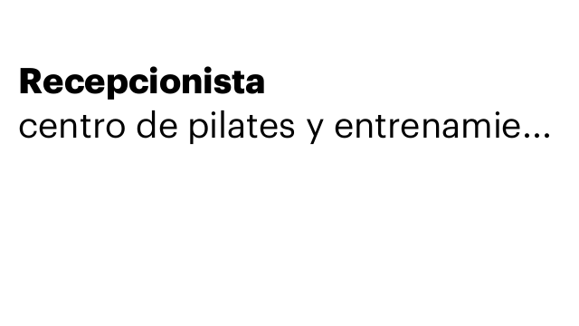 Recepcionista