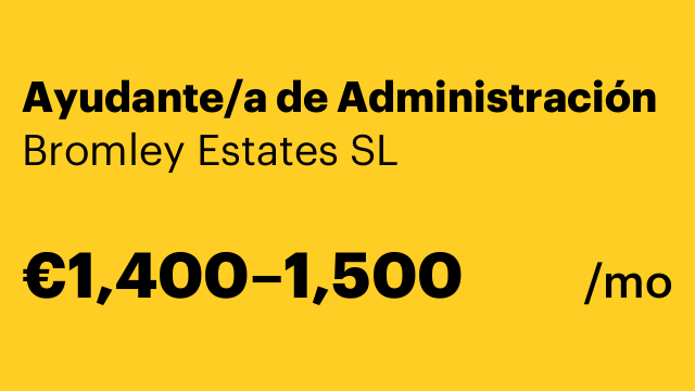 Ayudante/a de Administración