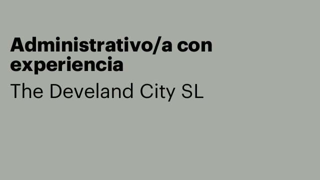 Administrativo/a con experiencia