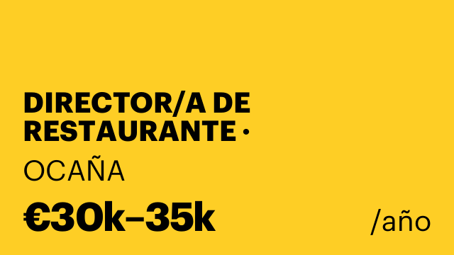 DIRECTOR/A DE RESTAURANTE · BARCELONA