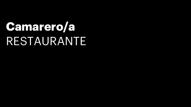 Camarero/a
