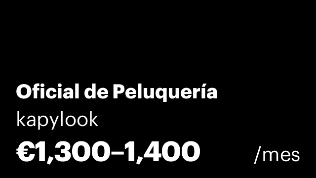 Oficial de Peluquería