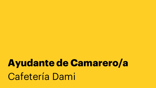 Ayudante de Camarero/a