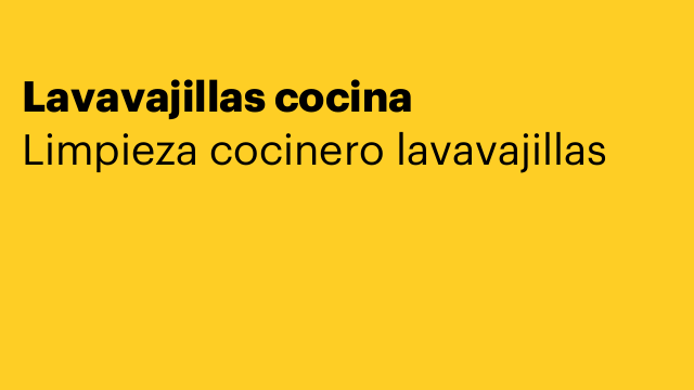 Lavavajillas cocina