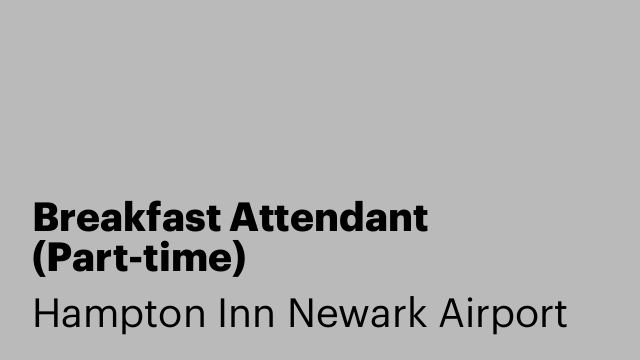 Breakfast Attendant (Part-time)