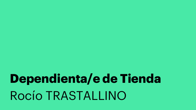 Dependienta/e de Tienda