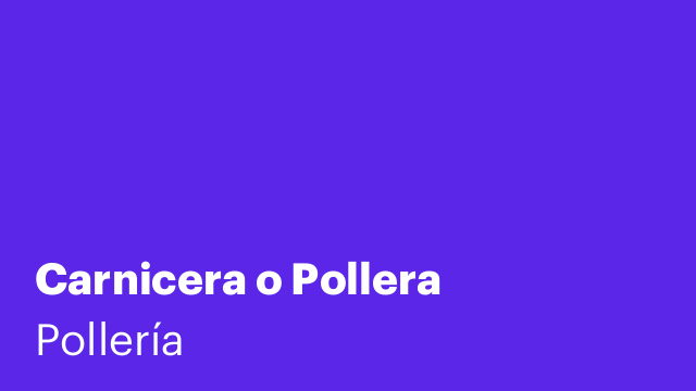 Carnicera o Pollera