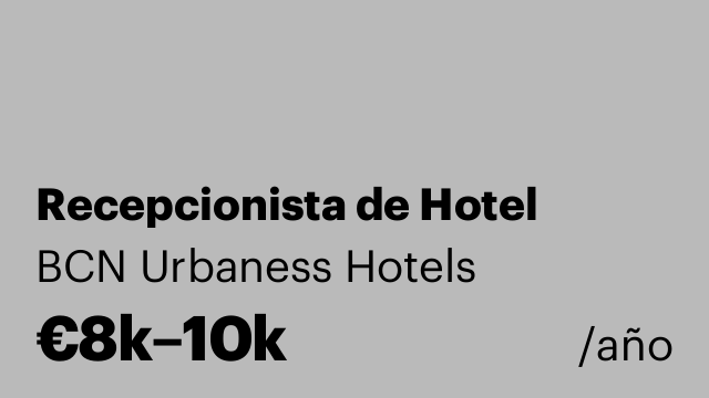 Recepcionista de Hotel
