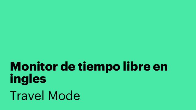 Monitor de tiempo libre en ingles