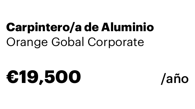 Carpintero/a de Aluminio