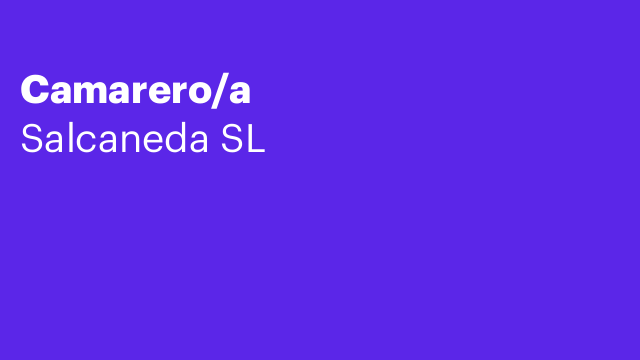 Camarero/a