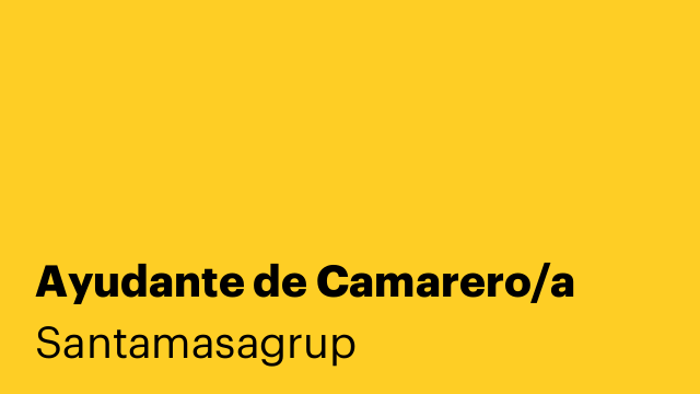 Ayudante de Camarero/a