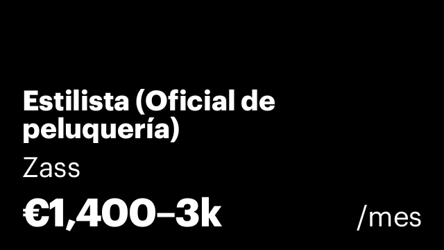 Estilista (Oficial de peluquería)
