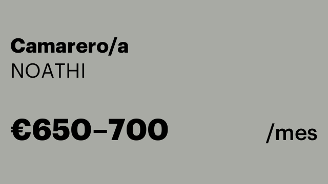 Camarero/a