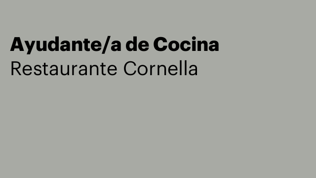 Ayudante/a de Cocina