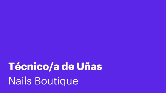 Técnico/a de Uñas