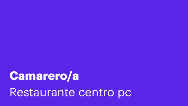 Camarero/a