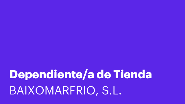 Dependiente/a de Tienda