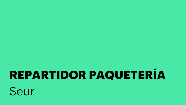 REPARTIDOR PAQUETERÍA