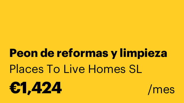 Peon de reformas y limpieza