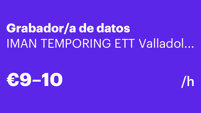 Grabador/a de datos