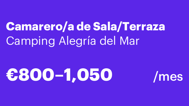 Camarero/a de Sala/Terraza