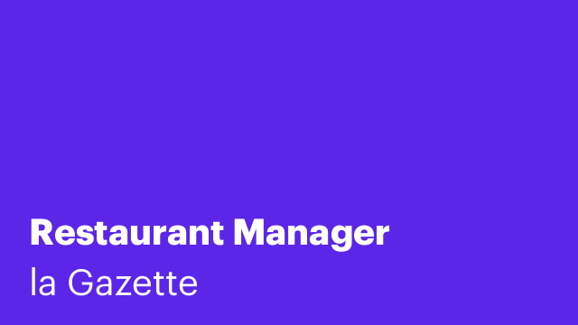 Restaurant Manager