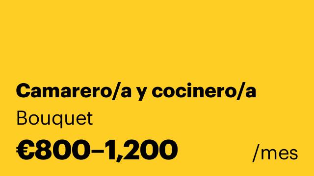 Camarero/a y cocinero/a