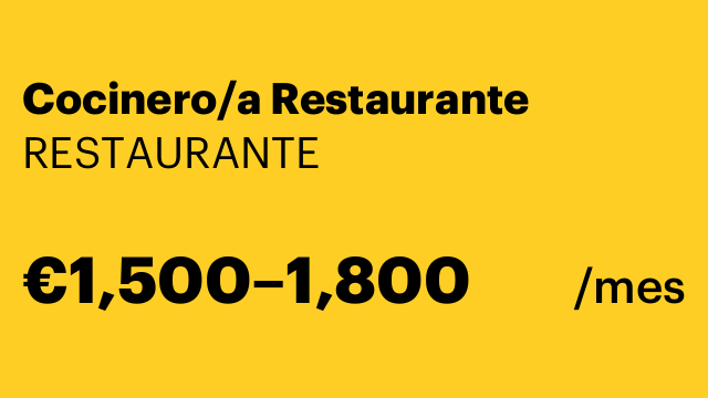 Cocinero/a Restaurante