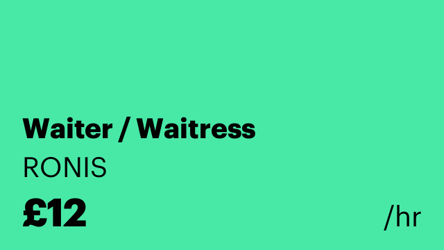 Waiter / Waitress