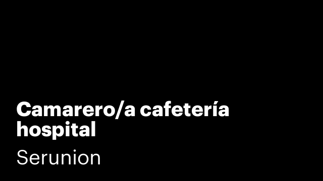 Camarero/a cafetería hospital