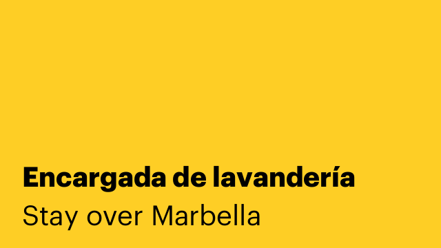 Encargada de lavandería