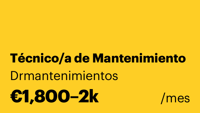 Técnico/a de Mantenimiento