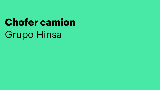 Chofer camion
