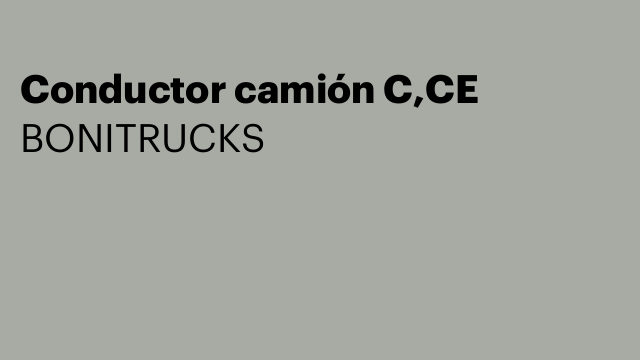 Conductor camión C,CE