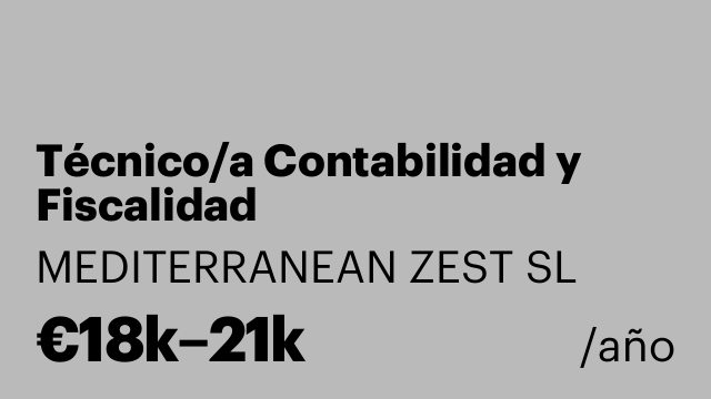 Técnico/a Contabilidad y Fiscalidad