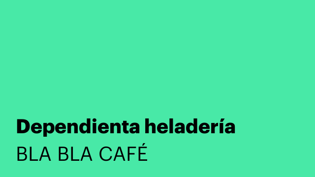 Dependienta heladería