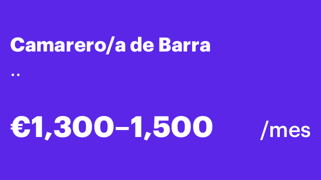 Camarero/a de Barra