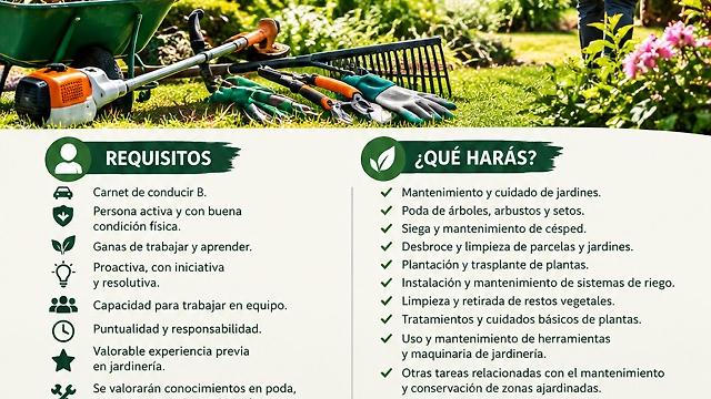 Ayudante jardinería